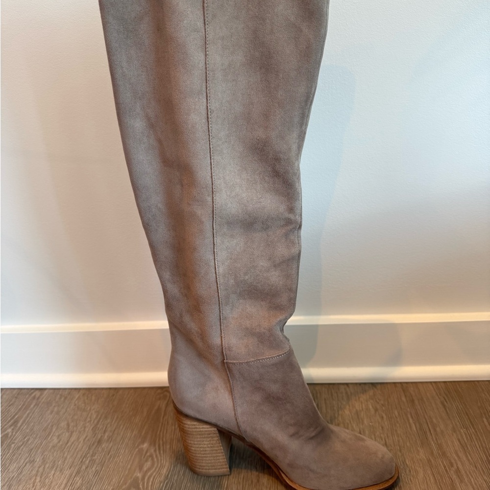 Never Worn! Gray Women's Knee-High Boots - Picture 2 of 3